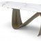 9087 Dining Table Champagne-Bronze by ESF w/Optional 1239 Chairs