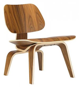 Walnut, Black, Red or Pony Bent Plywood Modern Chair