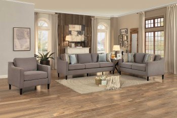 Lotte Sofa 8207 in Brown Fabric by Homelegance w/Options [HES-8207 Lotte]