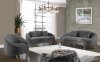 Serpentine Sofa 679 in Grey Velvet Fabric by Meridian w/Options