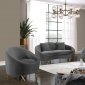 Serpentine Sofa 679 in Grey Velvet Fabric by Meridian w/Options