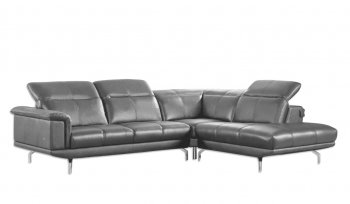 S195 Sectional Sofa in Dark Gray Leather by Beverly Hills [BHSS-S195 Dark Gray]