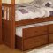 CM-BK458T-OAK University II Twin/Twin Bunk Bed in Oak