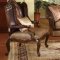 Valerie Traditional Sofa in Leather & Fabric w/Optional Items