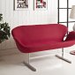 Wing Loveseat in Red Fabric by Modway