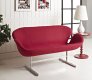 Wing Loveseat in Red Fabric by Modway