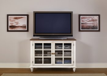 Linen Sand & Suntan Bronze Finish Stylish TV Stand [LFTV-79-TV Low Country]