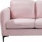 Poppy Sofa 690 in Pink Velvet Fabric by Meridian w/Options