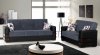 Safir Sofa Bed in Grey Microfiber by Rain w/Optional Items