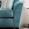 River Sofa SM4120 in Turquoise Chenille Fabric w/Options