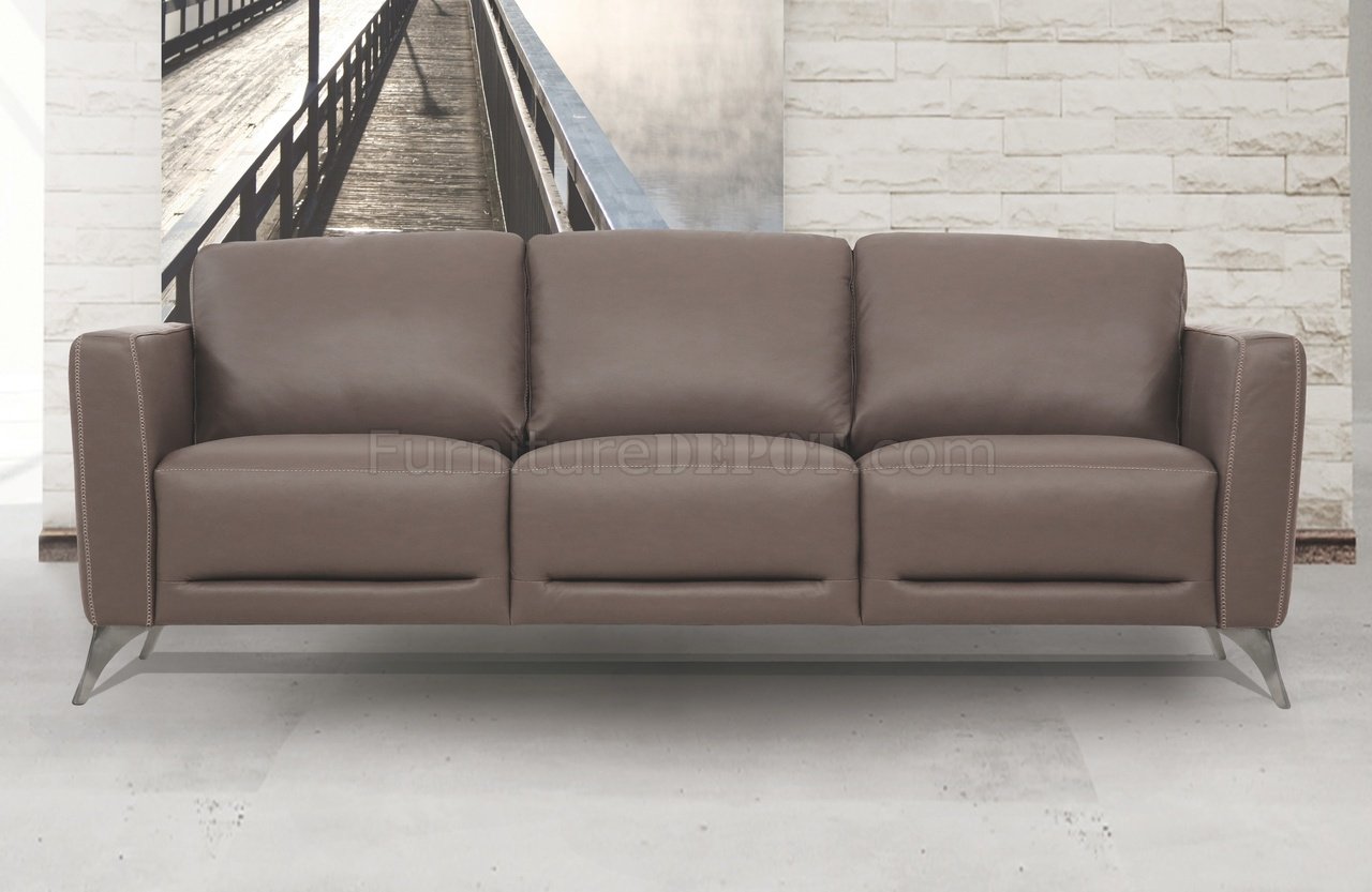 Malaga Sofa 55000 in Taupe Leather by MI Piace w/Options