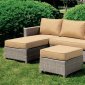 Sabina Patio Reversible Sectional w/Ottoman CM-OS1830 in Tan