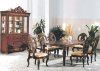 Brown Finish Classic 7Pc Dining Set w/Optional Buffet with Hutch