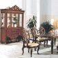 Brown Finish Classic 7Pc Dining Set w/Optional Buffet with Hutch