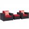 Convene Outdoor Patio Sofa Set 3Pc 2363 Choice of Color - Modway