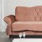 Panama Sofa Bed in Coral Fabric by Skyler Design w/Options