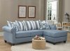 347710 Ivy Sofa Chaise in Light Blue Fabric by Chelsea