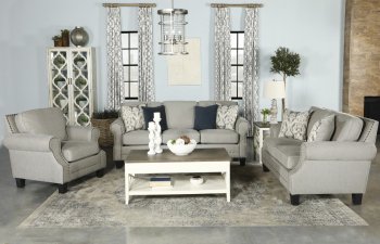 Sheldon Sofa 506871 in Gray Fabric by Coaster w/Options [CRS-506871 Sheldon]