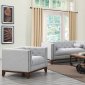 Celle Sofa & Loveseat Set 508511 in Light Gray Fabric - Coaster