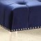 Celine Bench 101 in Navy Velvet Fabric by Meridian