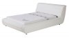 Zello Bed in White Leather Match by Whiteline Imports