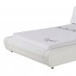 Zello Bed in White Leather Match by Whiteline Imports