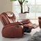 Brown Leather Living Room Set With Recliner Seats