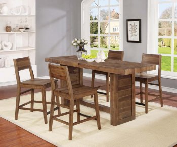 Barnes 5Pc Counter Ht Dining Set 108178 in Natural by Coaster [CRDS-108178-Barnes Set]