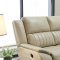 UM014 Power Motion Sofa Beige Leather Gel by Global w/Options