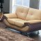 Cappuccino & Chocolate Bonded Leather Modern 7025 Sofa w/Options