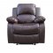 Pebble Brown Bonded Leather Modern Sofa & Loveseat Set