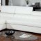 Floria Sectional Sofa CM6122WH in White Bonded Leather Match