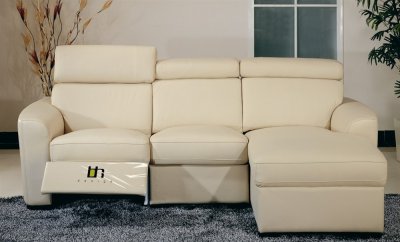 Mica Reclining Sectional Sofa by Beverly Hills in Leather Match