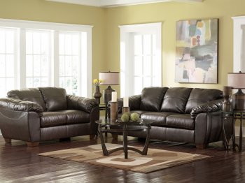 Cafe Leather Match Contemporary Living Room w/Blocked Legs [JTS-98800]