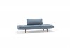 Zeal Daybed in Light Blue Fabric w/Wooden Legs by Innovation