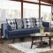 Blaenavon Sofa SM8825 in Blue Chenille Fabric w/Options