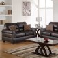 F7878 Sofa & Loveseat Set in Espresso Bonded Leather by Boss