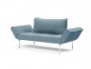 Zeal Daybed in Light Blue Fabric by Innovation w/Metal Legs