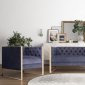 Farah Sofa TOV-4902 in Navy Fabric by TOV Furniture