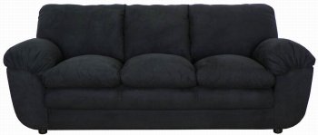 Black Fabric Contemporary Sofa & Loveseat Set w/Options [PMS-5300-Black]