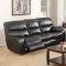 7730 Reclining Sofa in Black Leatherette w/Options