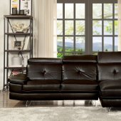 Aeryn Sectional Sofa 52045 in Espresso PU by Acme