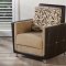 Phaselis Cream Two-Tone Living Room Storage Sleeper Sofa