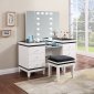 Talei Vanity Set 930244 in White & Black by Coaster w/Stool