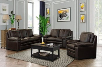 Olds Sofa Set MNY2652 in Brown Leather Match w/Options [MSS-Olds-MNY2652 Brown]