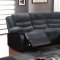 U93935 Motion Sectional Sofa in Grey Fabric by Global