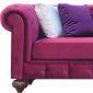 Chester Sofa in Burgundy Fabric by Casamode w/Options