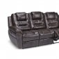 Vance Power Motion Sofa & Loveseat in Dark Brown Leather