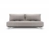 Supremax Sofa Bed in Gray w/Chromed Steel Legs by Innovation