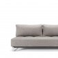 Supremax Sofa Bed in Gray w/Chromed Steel Legs by Innovation